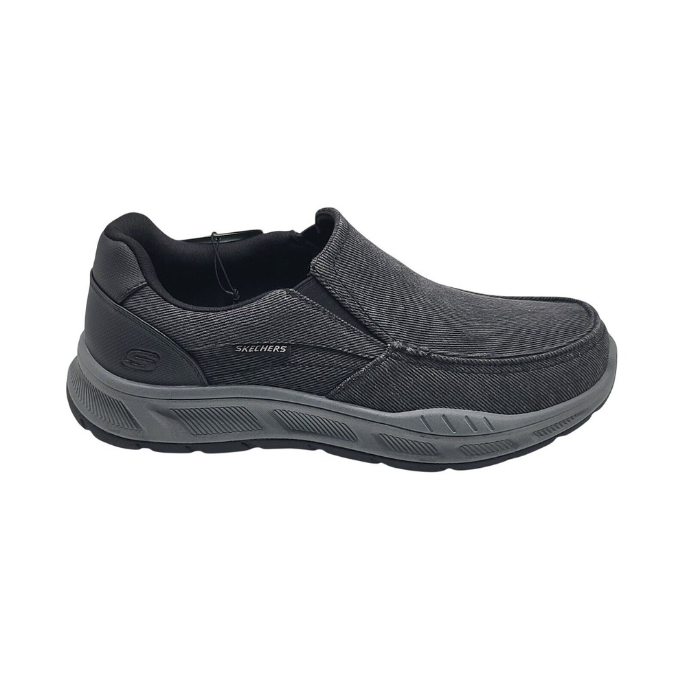 Skechers Cohagen Vierra Relaxed Fit Slip On Black Casual Loafer‎ Shoes 11.5 NWOB